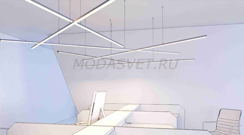 Профиль NS.2020 для изготовления накладного светильника. Линии света от MODASVET.RU