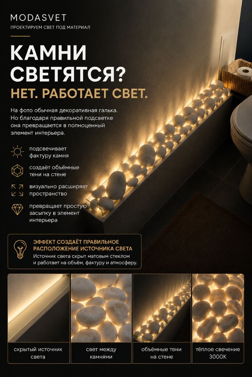 КАМНИ СВЕТЯТСЯ? НЕТ. РАБОТАЕТ СВЕТ.